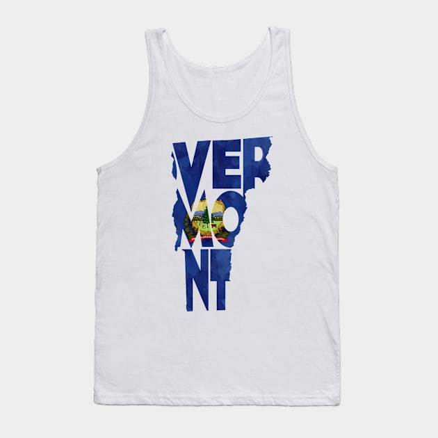 Vermont Typo Map Tank Top by inspirowl